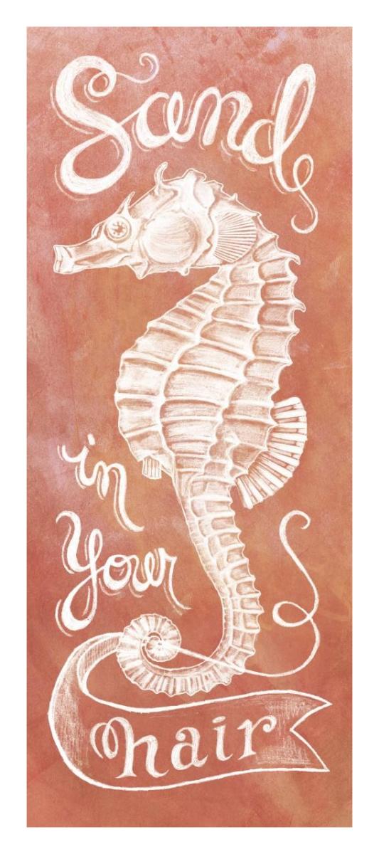Sea Horse Coral -Paper Art-14"x32"