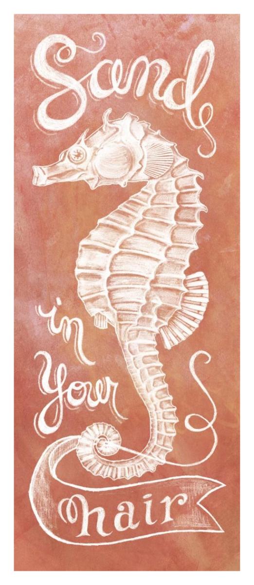 Sea Horse Coral -Paper Art-18"x42"