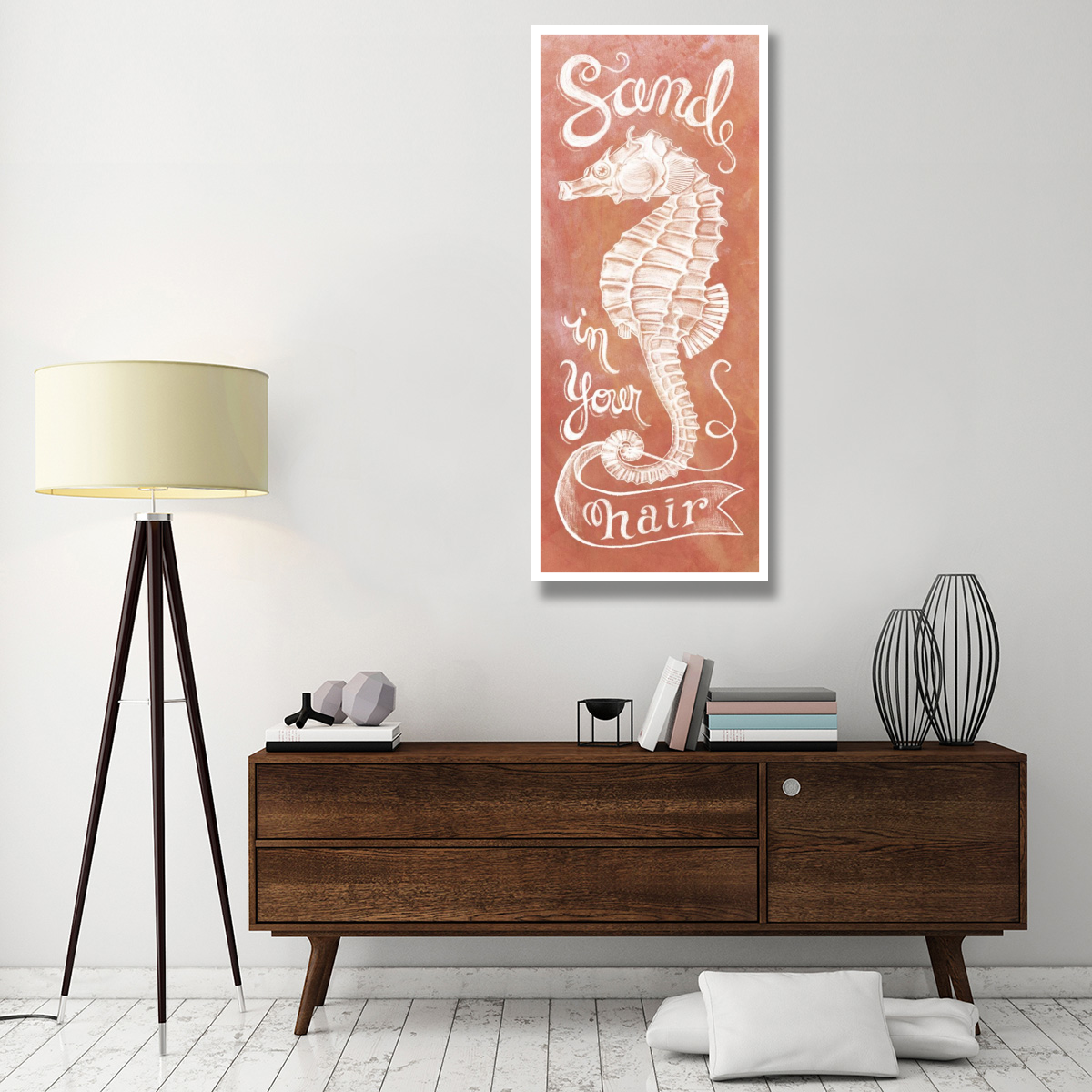 Sea Horse Coral -Paper Art-26&quotx62"