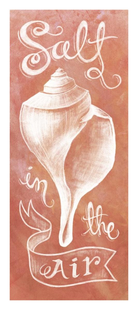 Seashell Coral -Paper Art-14"x32"