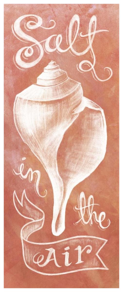 Seashell Coral -Paper Art-32"x77"