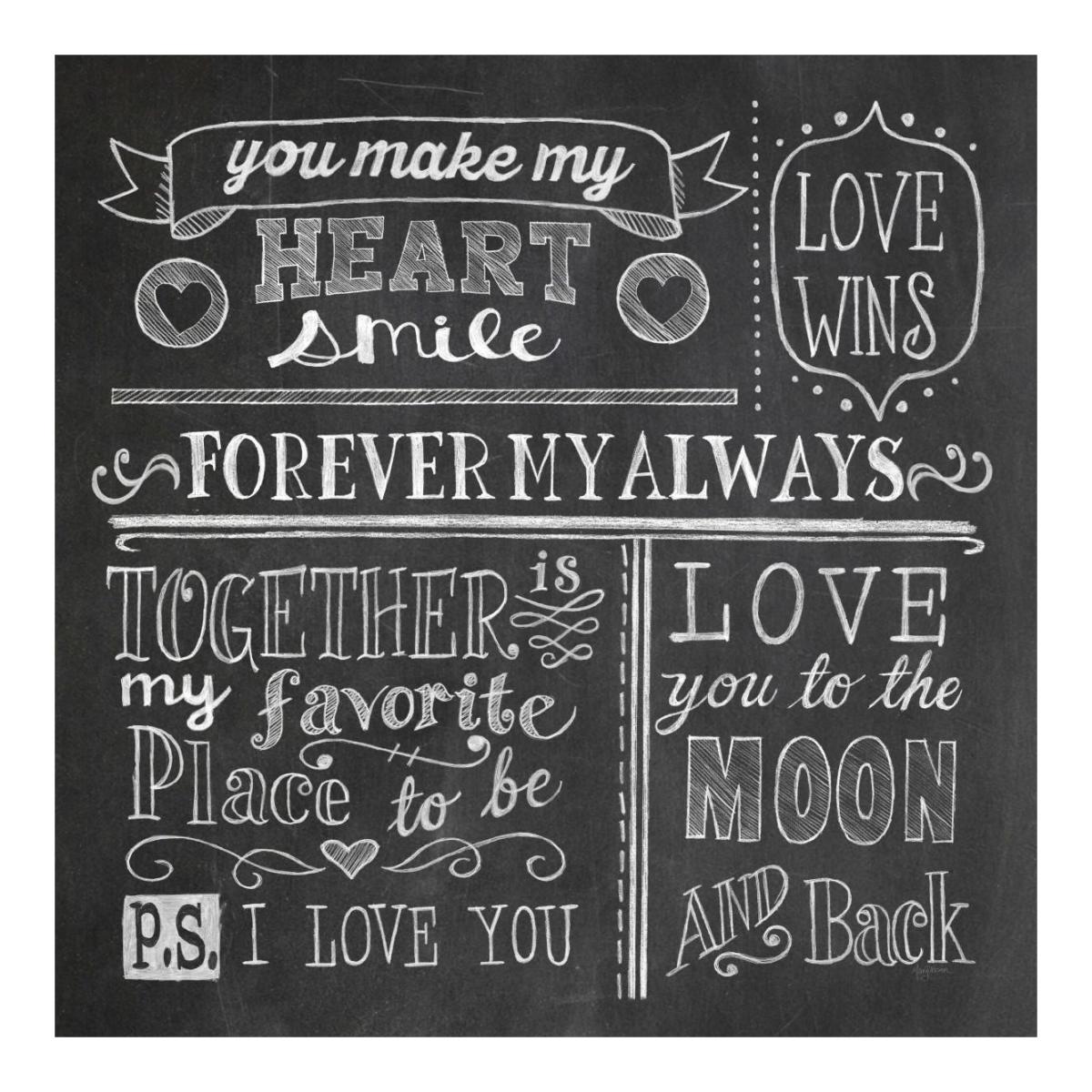Inspiration Chalkboard I -Paper Art-20"x20"