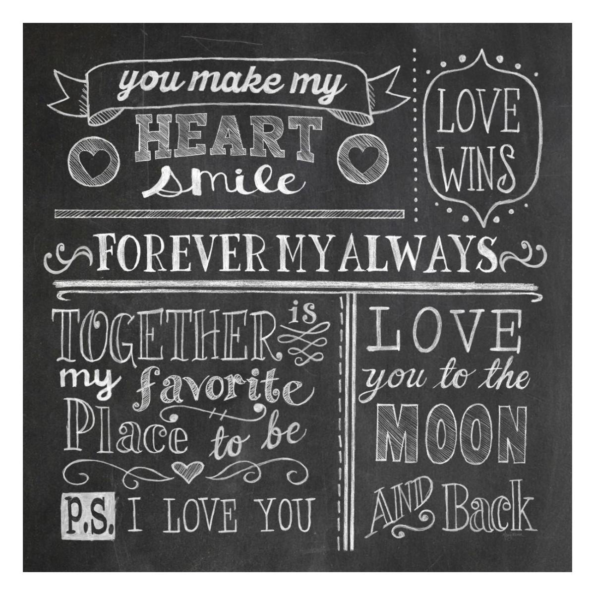Inspiration Chalkboard I -Paper Art-26"x26"