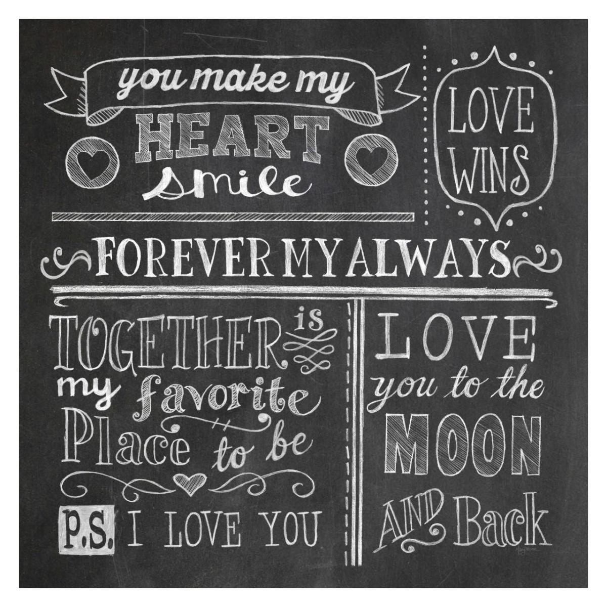 Inspiration Chalkboard I -Paper Art-32"x32"