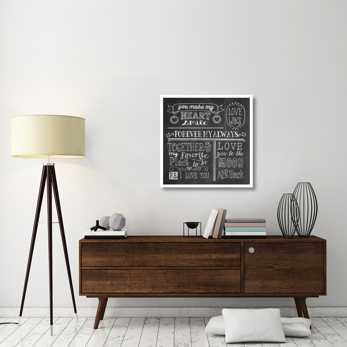 Inspiration Chalkboard I -Paper Art-32&quotx32"