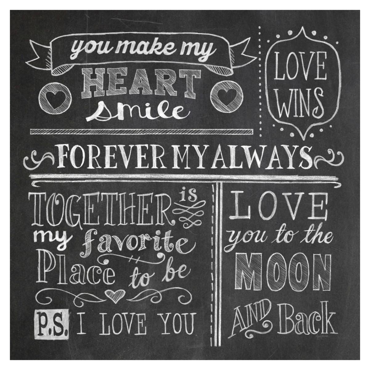 Inspiration Chalkboard I -Paper Art-38"x38"