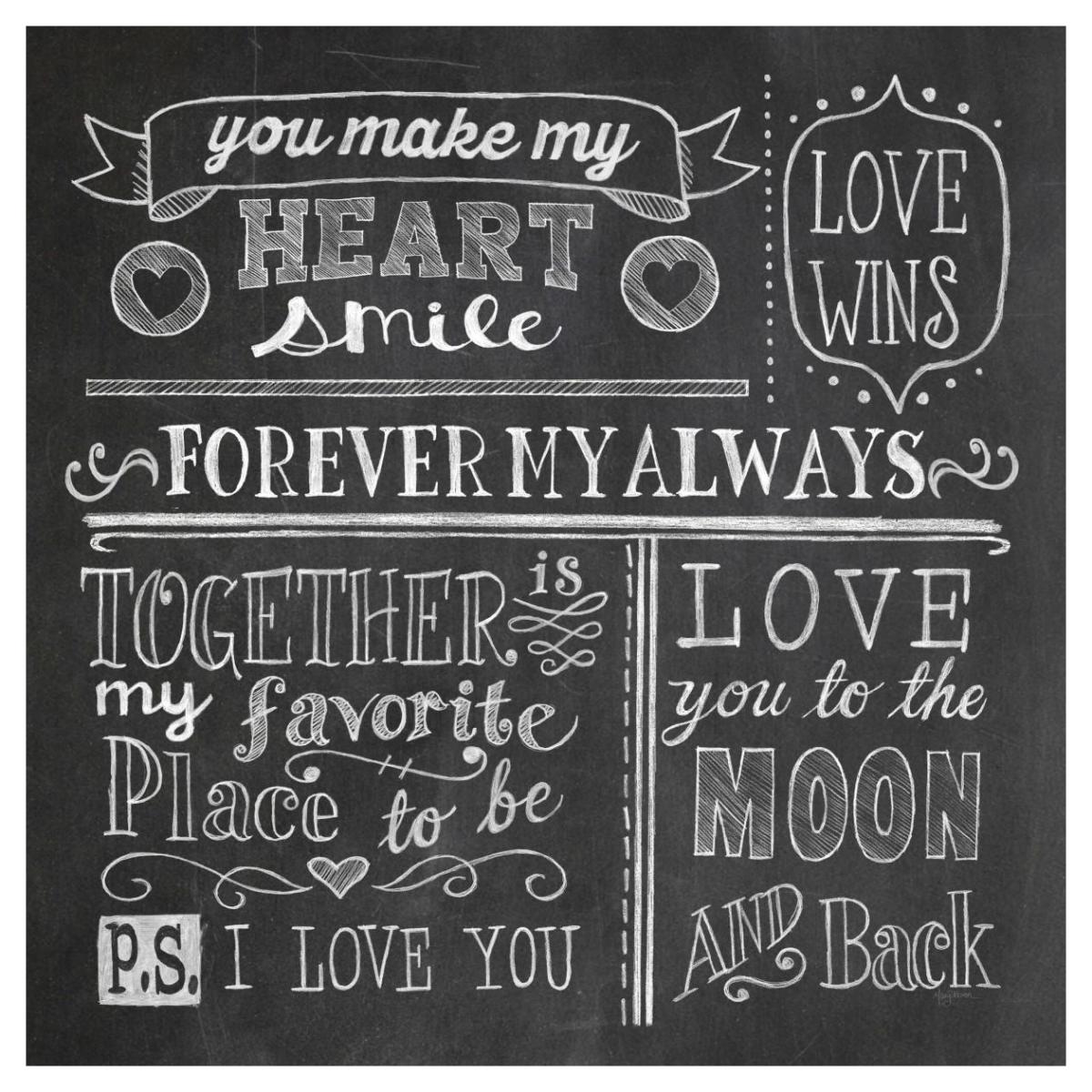 Inspiration Chalkboard I -Paper Art-42"x42"