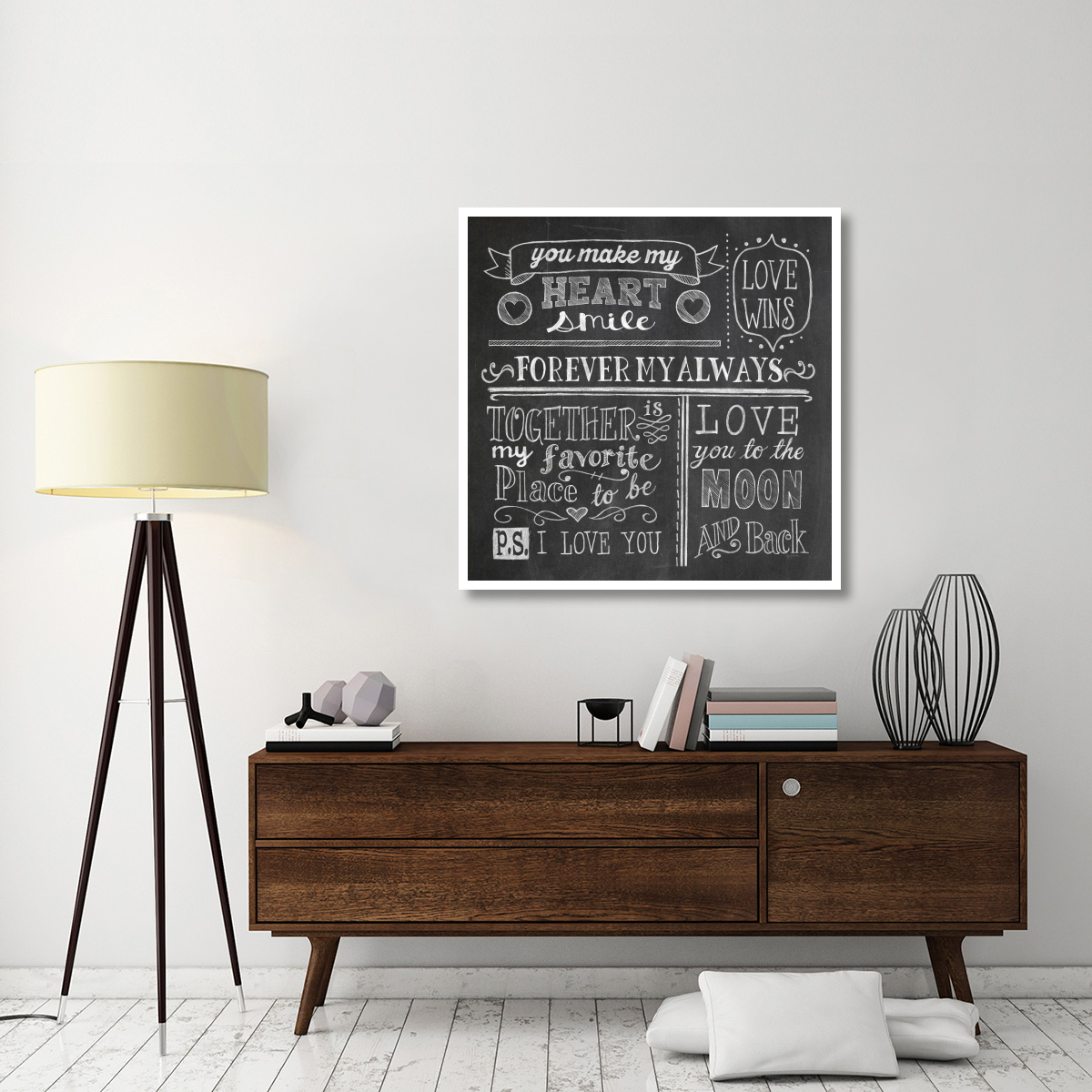Inspiration Chalkboard I -Paper Art-42&quotx42"