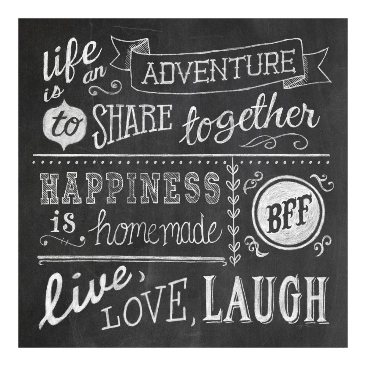 Inspiration Chalkboard II -Paper Art-20"x20"