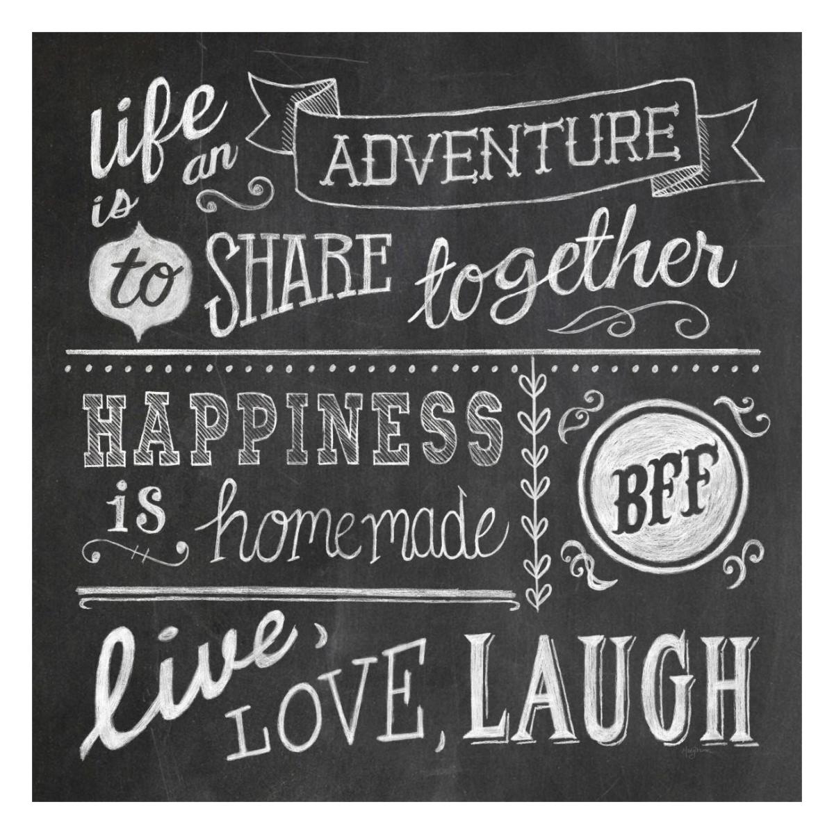 Inspiration Chalkboard II -Paper Art-26"x26"