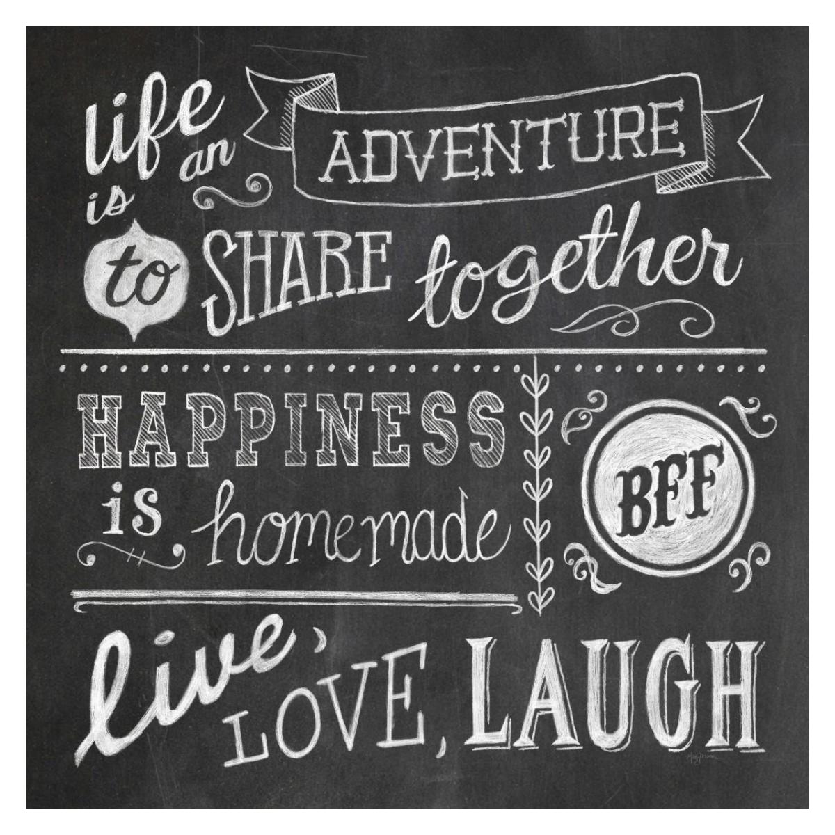 Inspiration Chalkboard II -Paper Art-32"x32"
