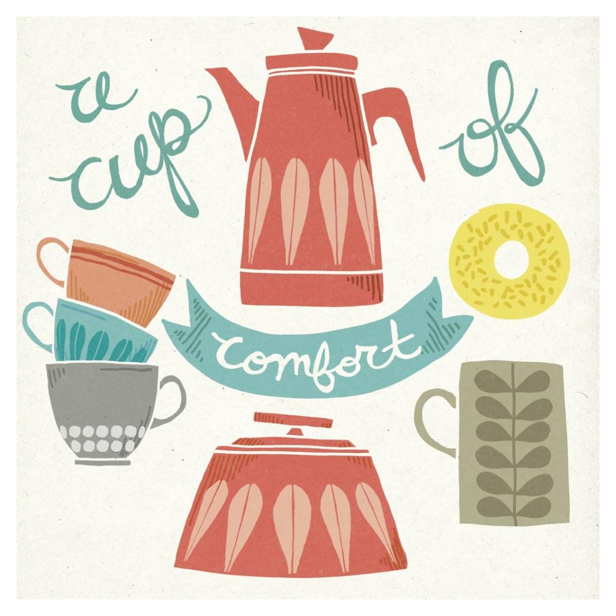 A Cup of Comfort -Paper Art-38"x38"