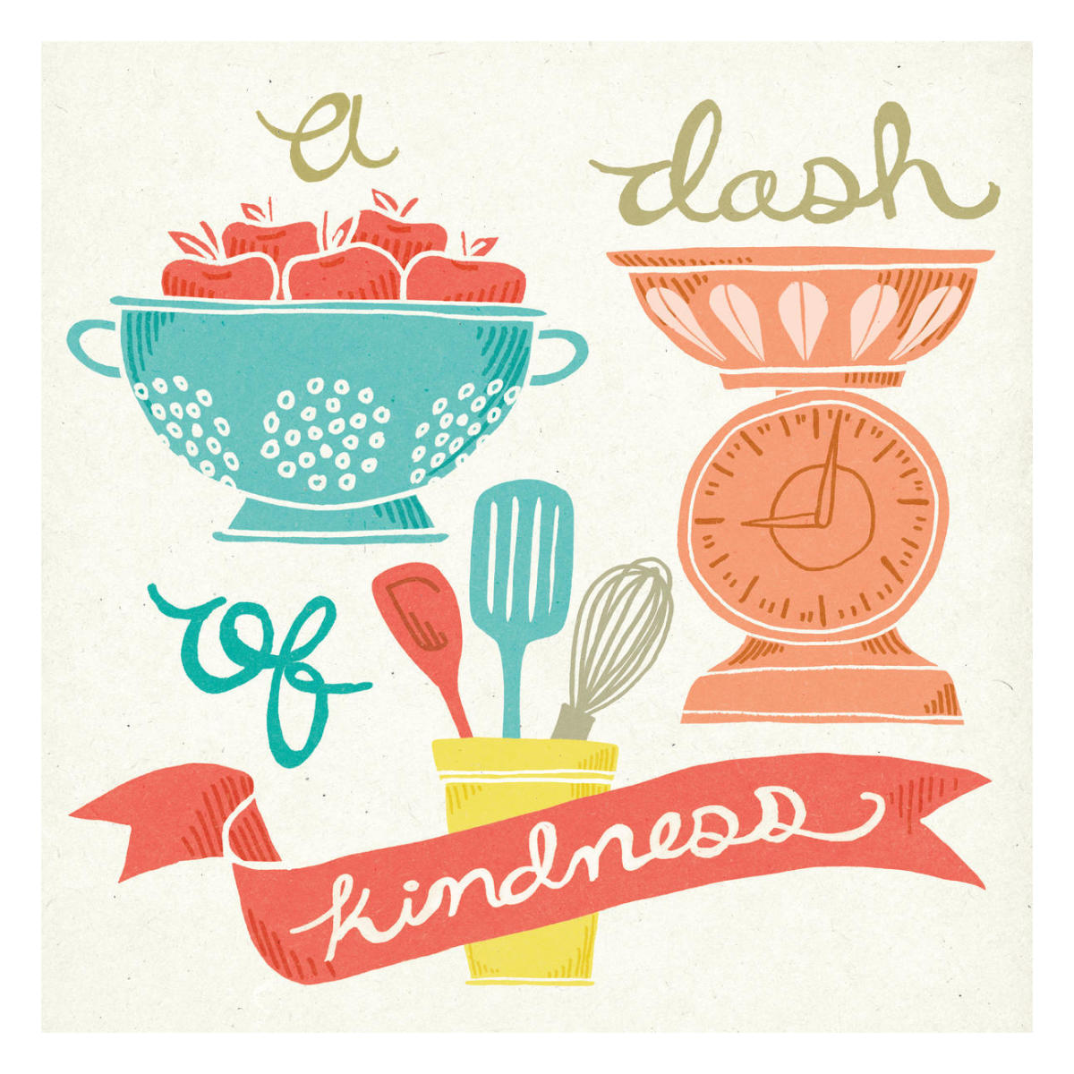 A Dash of Kindness -Paper Art-26"x26"