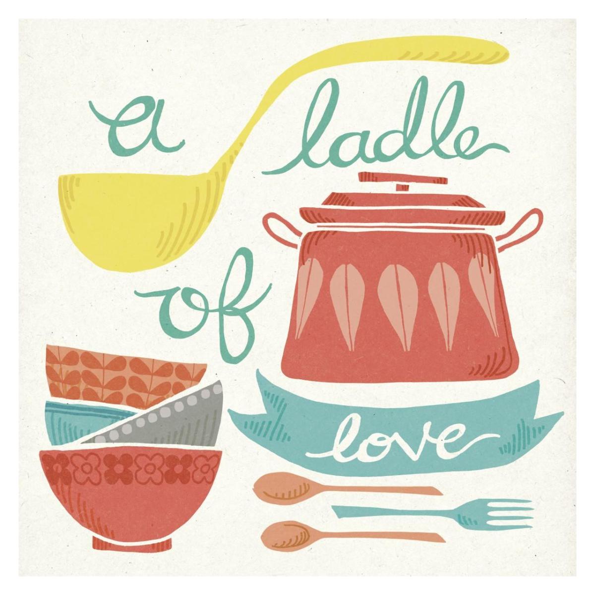 A Ladle of Love -Paper Art-32"x32"