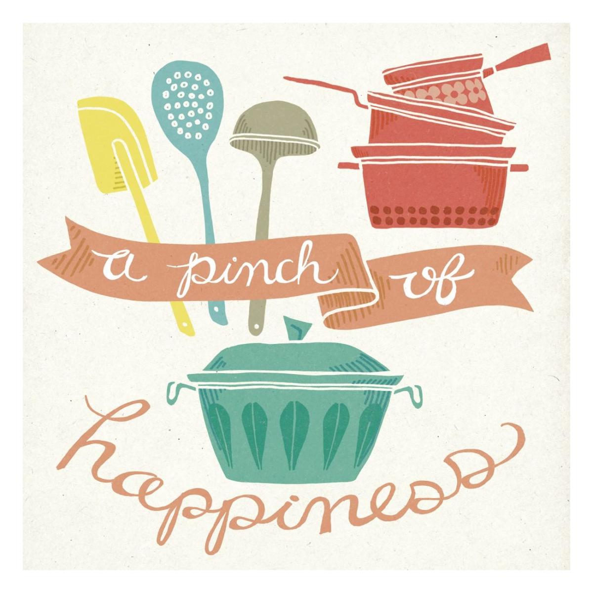 A Pinch of Happiness -Paper Art-26"x26"