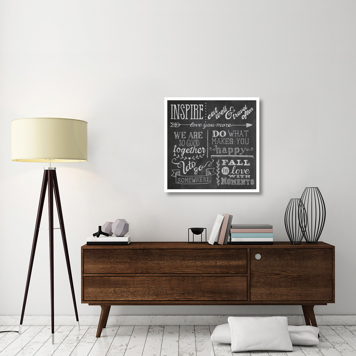 Inspiration Chalkboard III -Paper Art-32&quotx32"