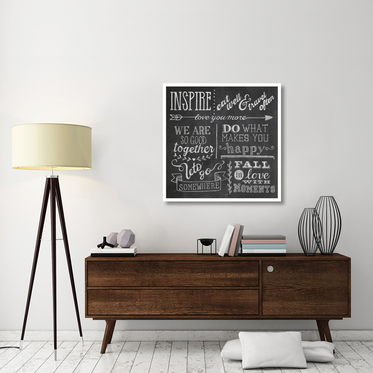 Inspiration Chalkboard III -Paper Art-38&quotx38"