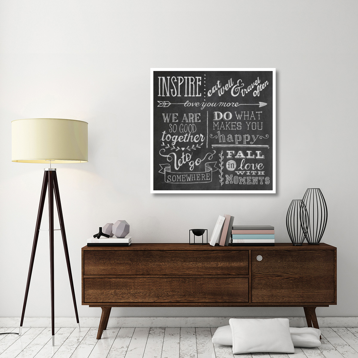 Inspiration Chalkboard III -Paper Art-42&quotx42"