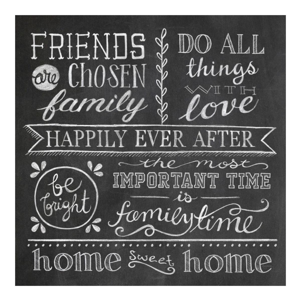 Inspiration Chalkboard IV -Paper Art-20"x20"