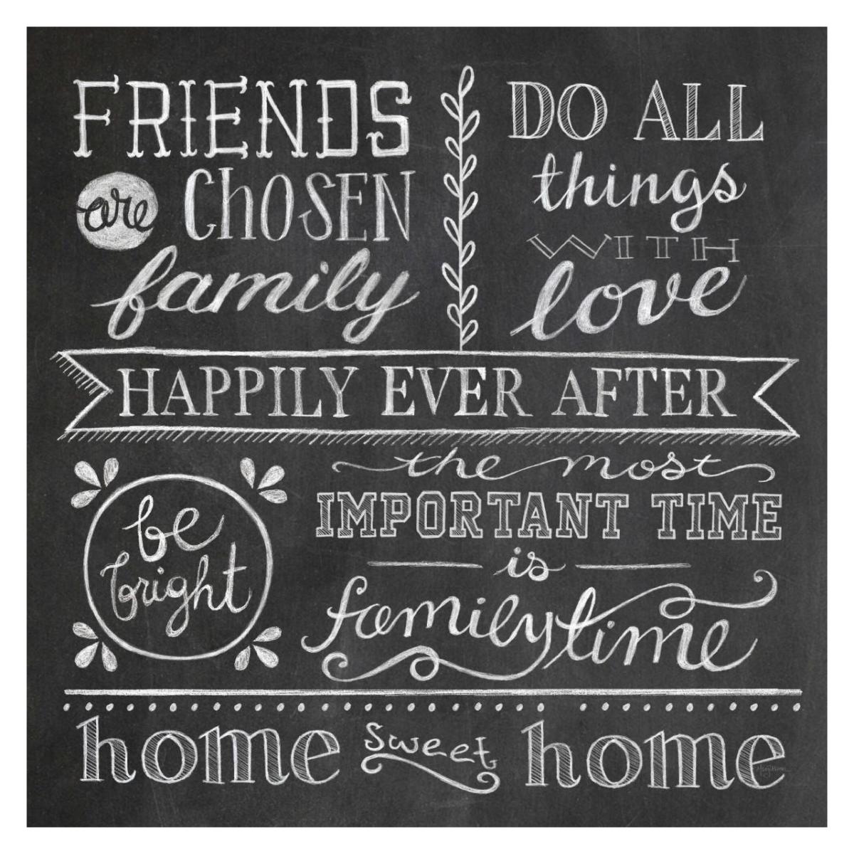 Inspiration Chalkboard IV -Paper Art-32"x32"