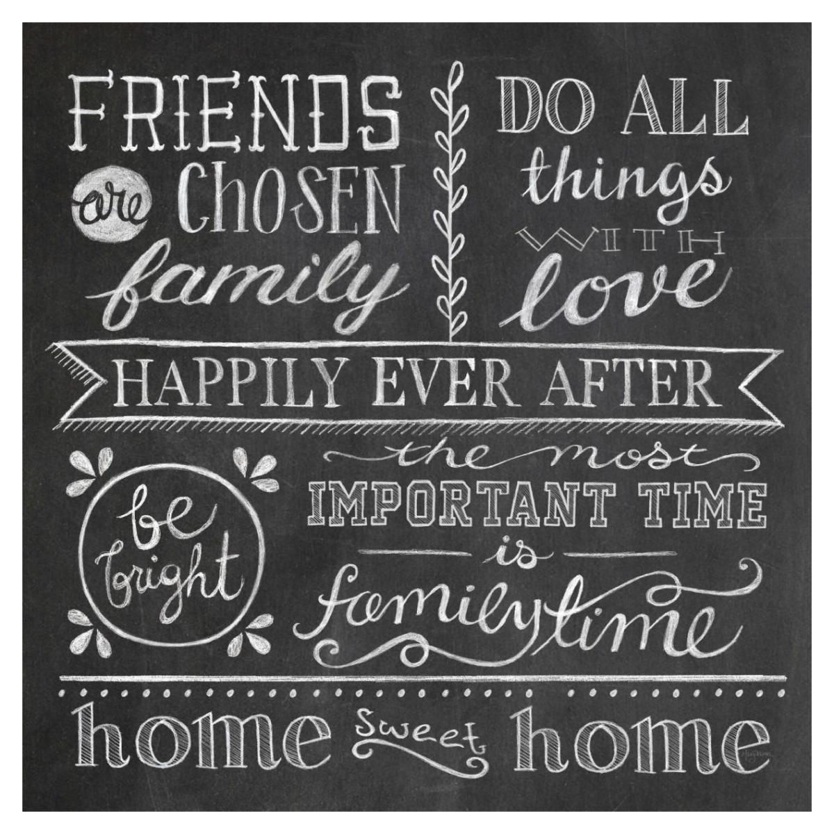 Inspiration Chalkboard IV -Paper Art-38"x38"