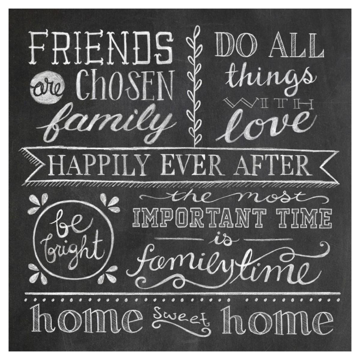 Inspiration Chalkboard IV -Paper Art-42"x42"