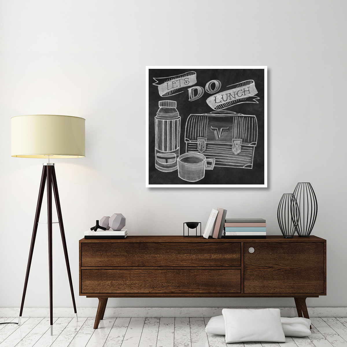 Let's Do Lunch Chalk -Paper Art-42&quotx42"