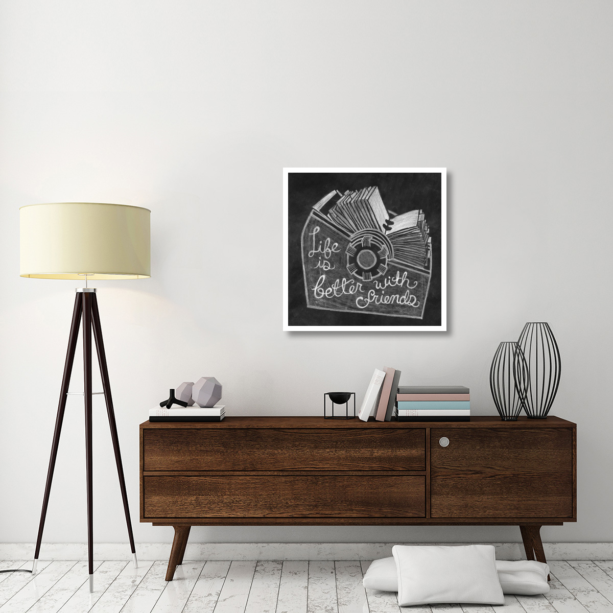 Life is Better Chalk -Paper Art-32&quotx32"