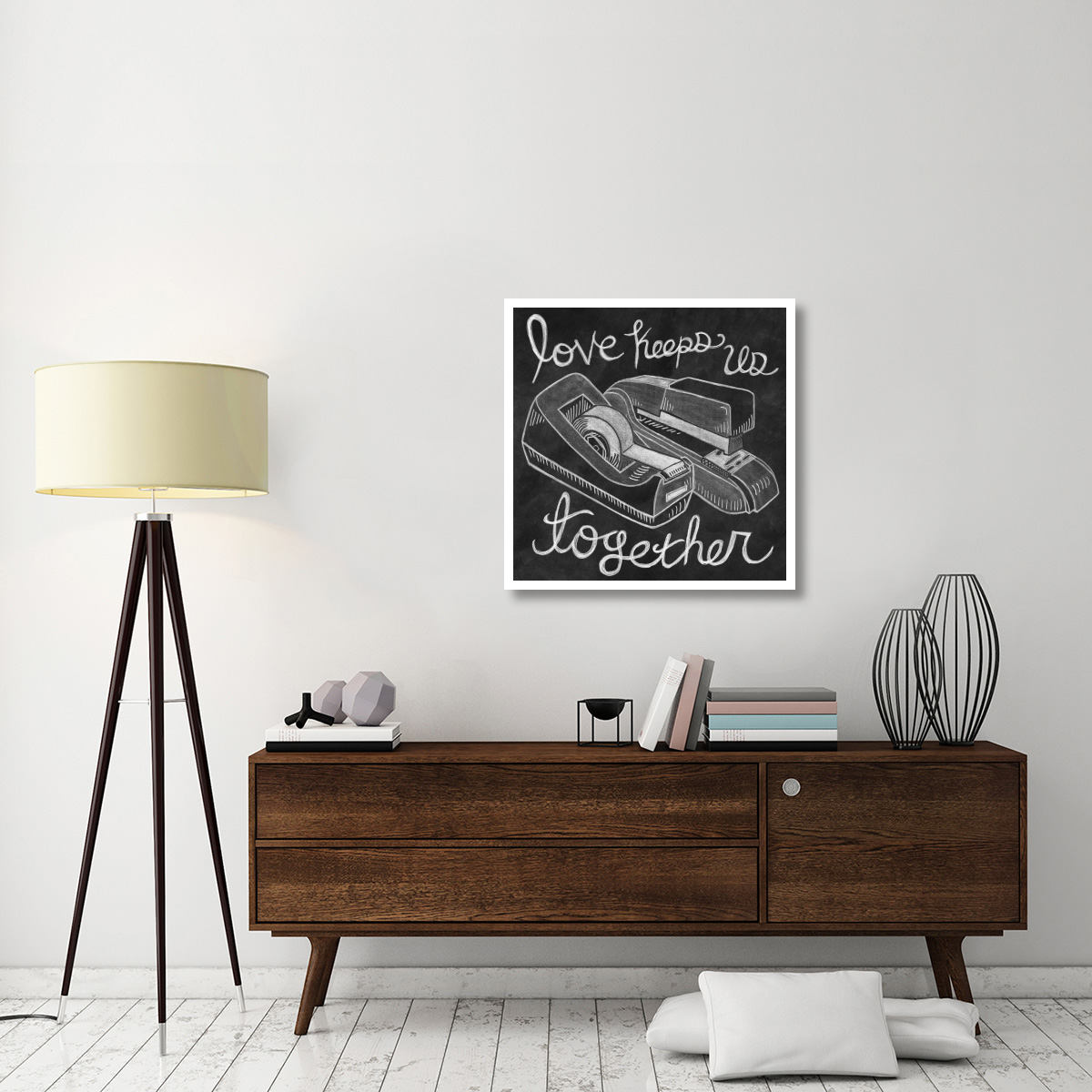 Love Keeps Us Together Chalk -Paper Art-32&quotx32"