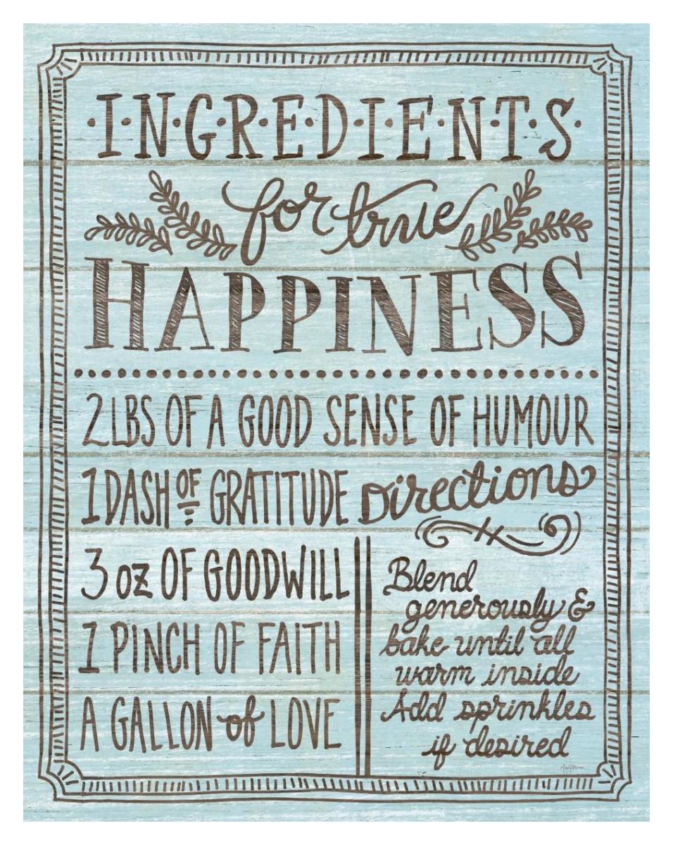 Ingredients for Life II Blue -Paper Art-30"x37"