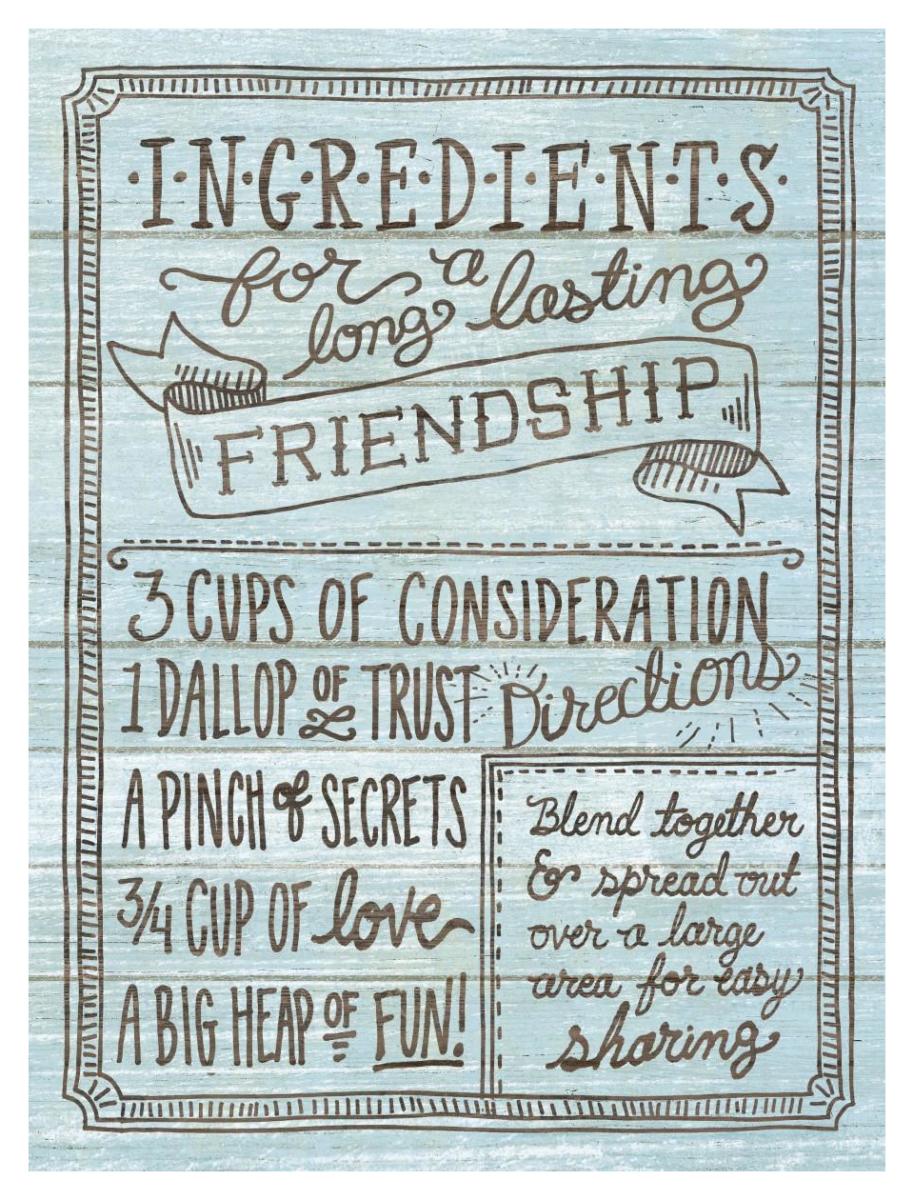 Ingredients For Life IV Blue -Paper Art-32"x42"