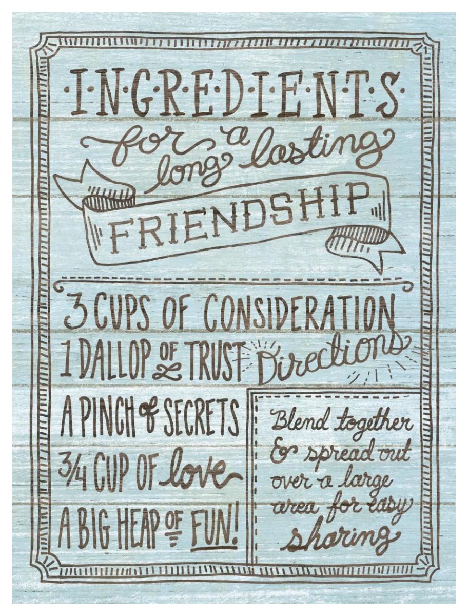 Ingredients For Life IV Blue -Paper Art-38"x50"