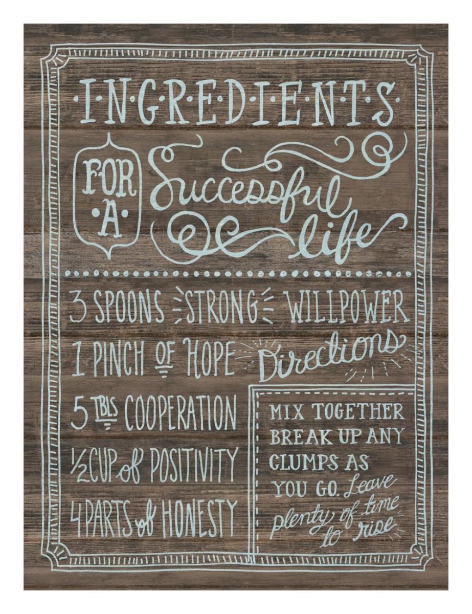 Ingredients For Life I -Paper Art-20"x26"