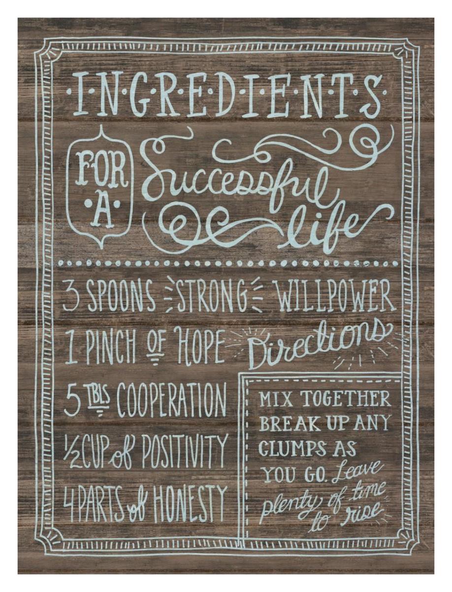 Ingredients For Life I -Paper Art-26"x34"