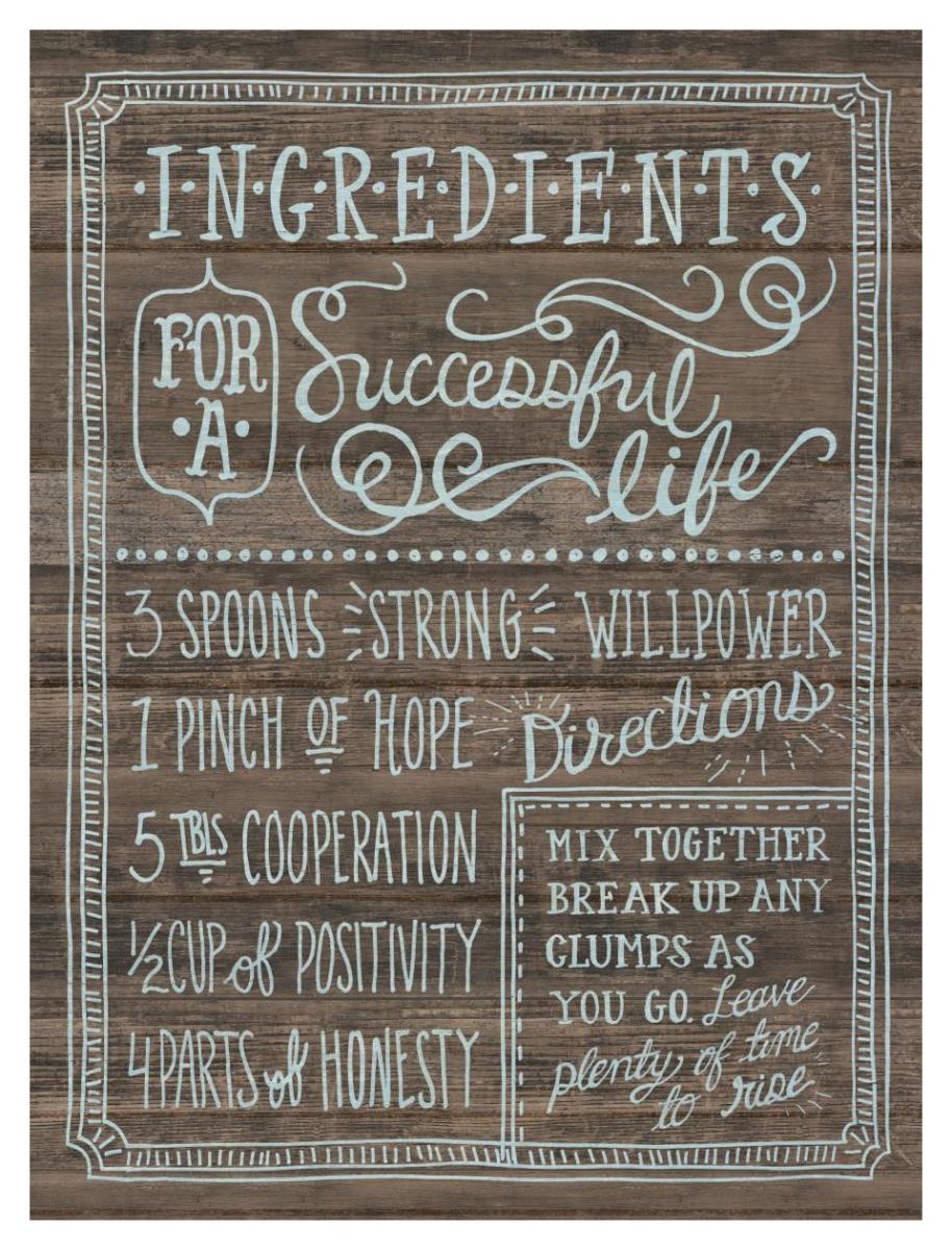 Ingredients For Life I -Paper Art-32"x42"