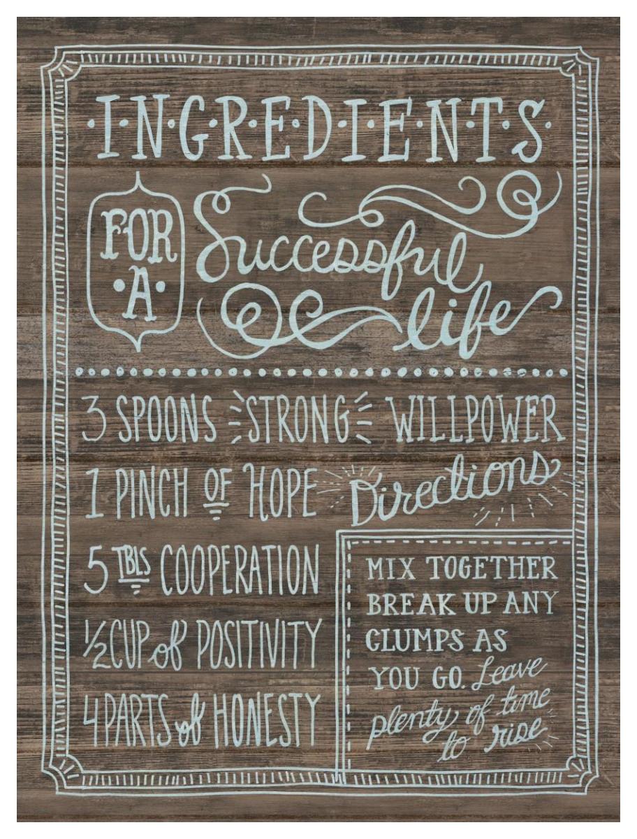 Ingredients For Life I -Paper Art-38"x50"