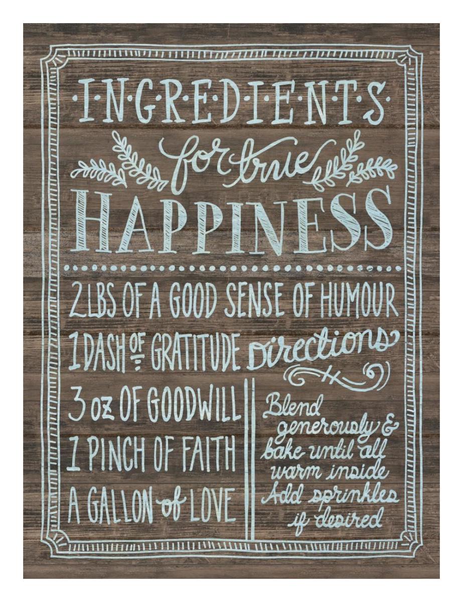 Ingredients For Life II -Paper Art-20"x26"