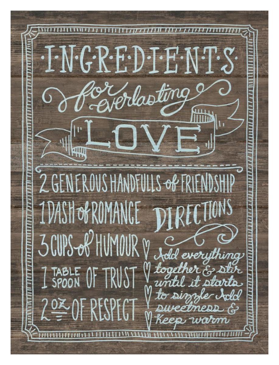 Ingredients For Life III -Paper Art-14"x18"