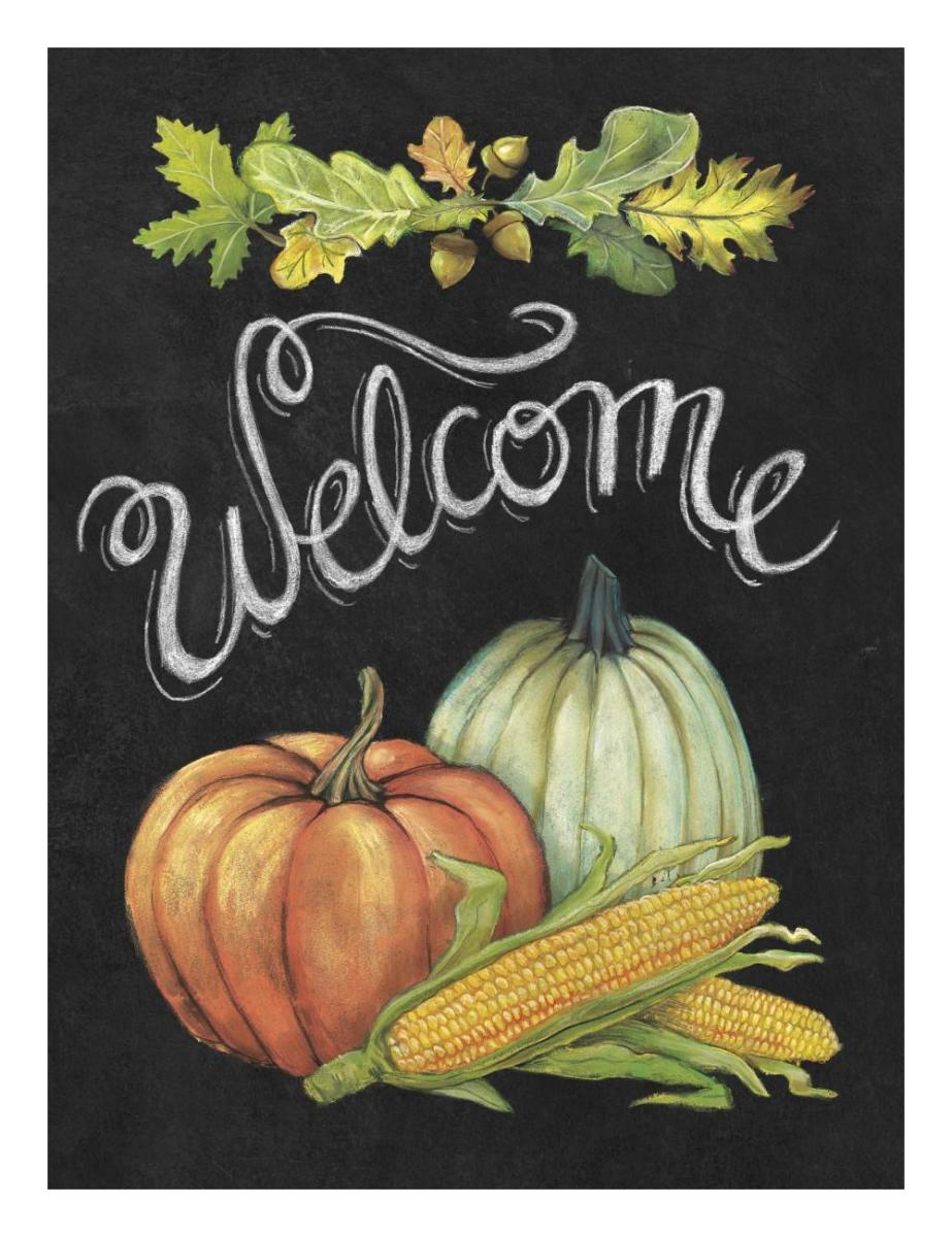 Autumn Harvest II Welcome -Paper Art-20"x26"
