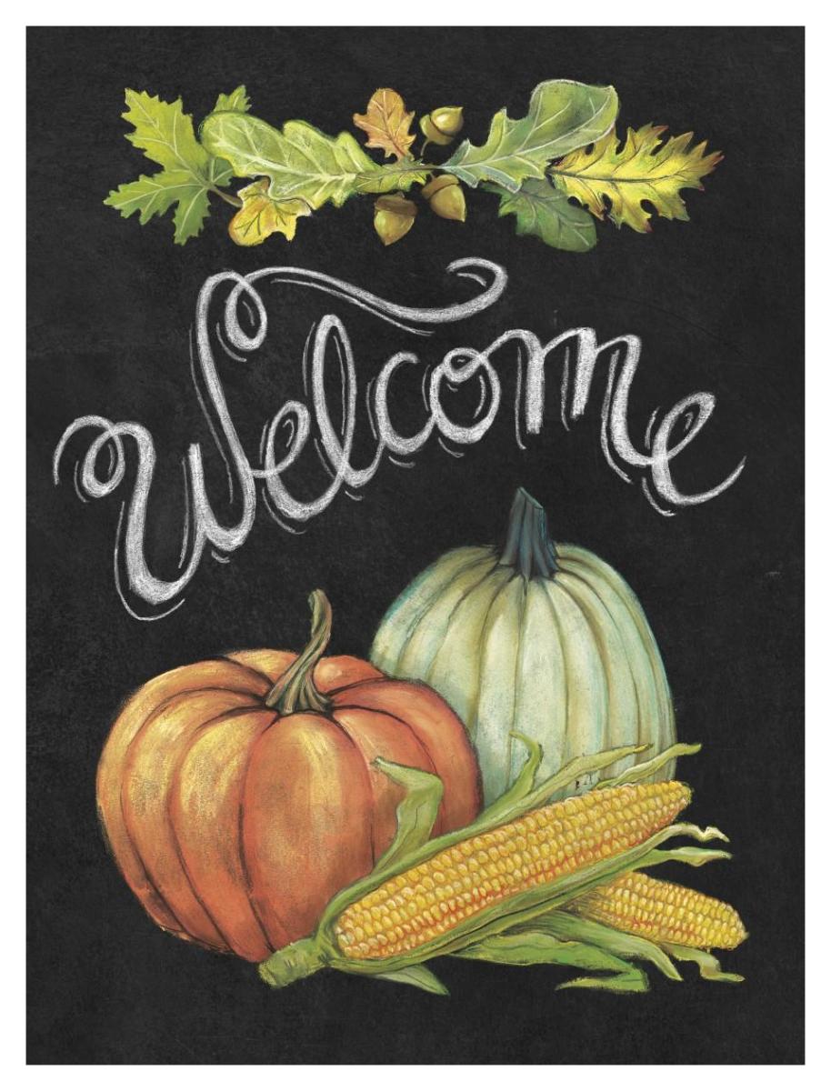 Autumn Harvest II Welcome -Paper Art-32"x42"