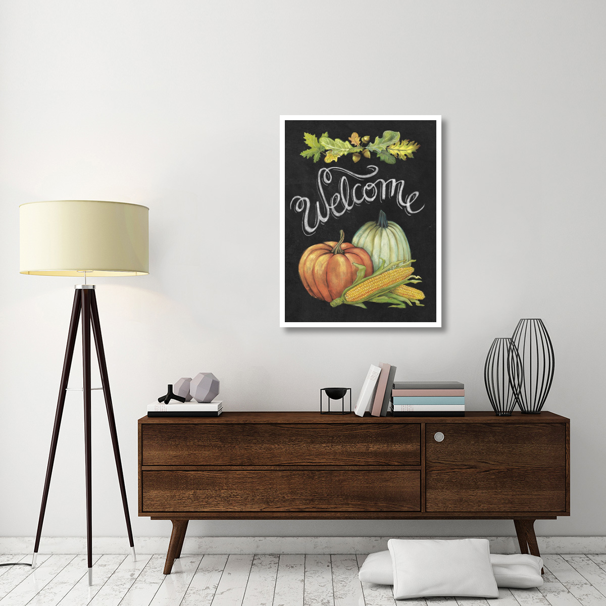Autumn Harvest II Welcome -Paper Art-32&quotx42"