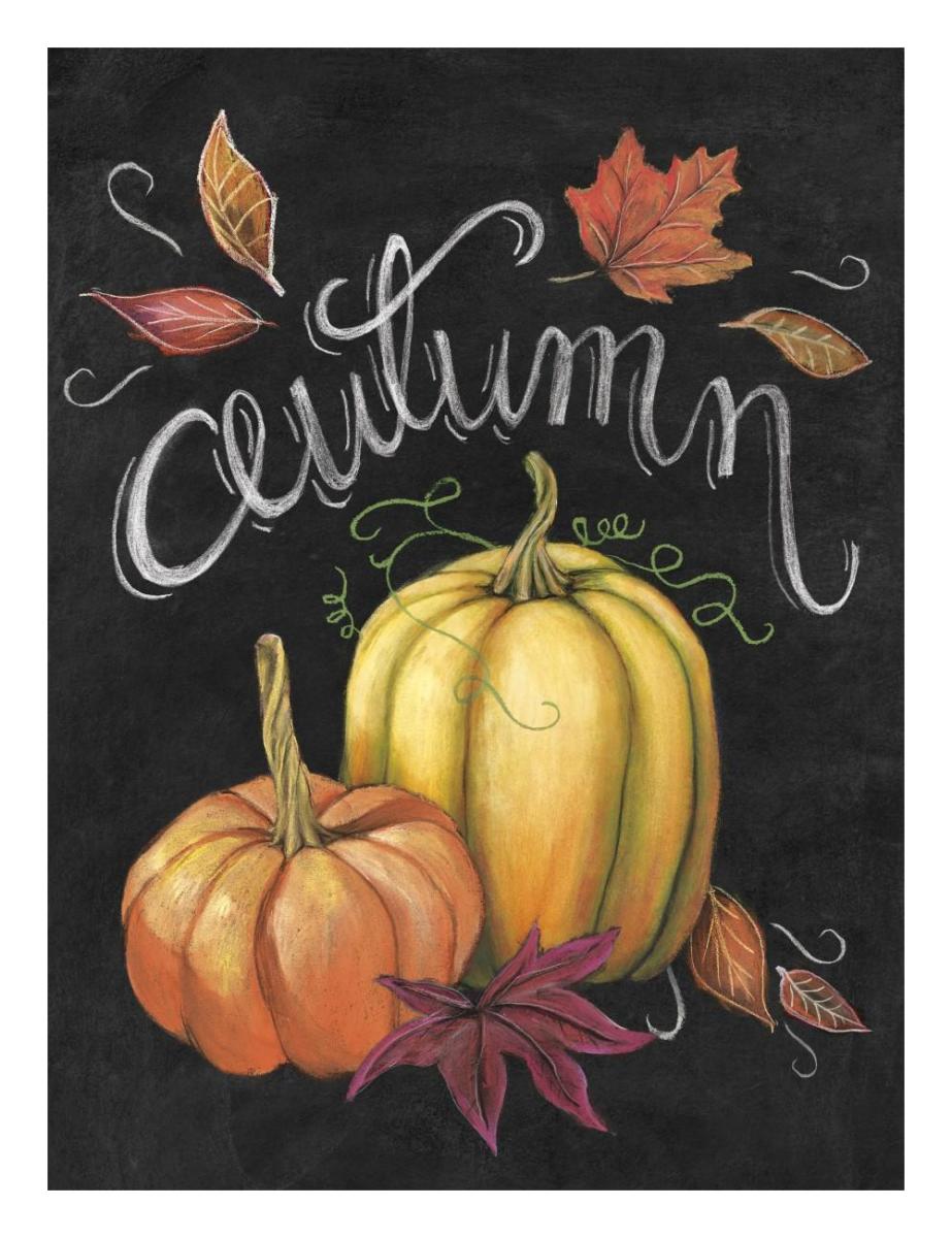 Autumn Harvest I Gold Pumpkin -Paper Art-20"x26"