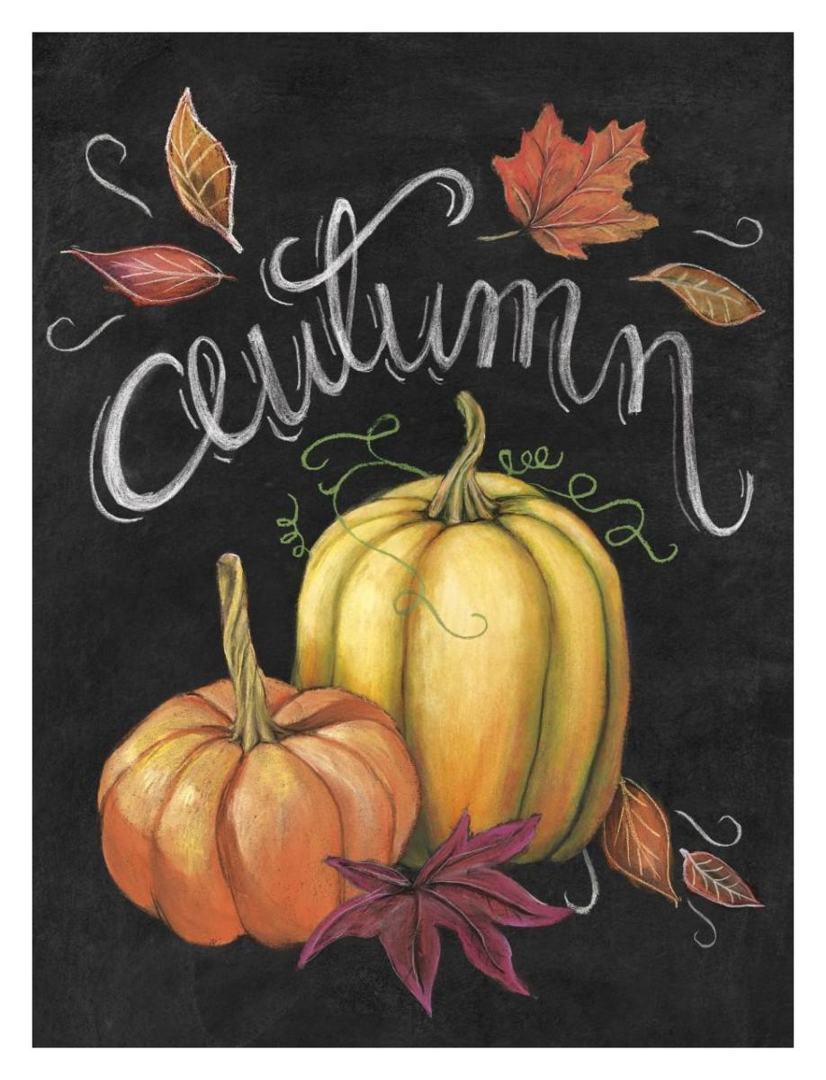 Autumn Harvest I Gold Pumpkin -Paper Art-26"x34"