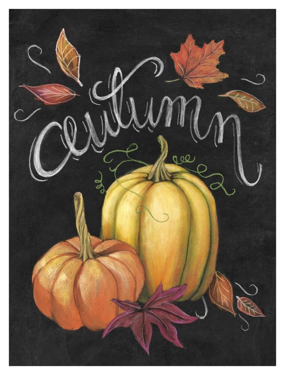 Autumn Harvest I Gold Pumpkin -Paper Art-32"x42"