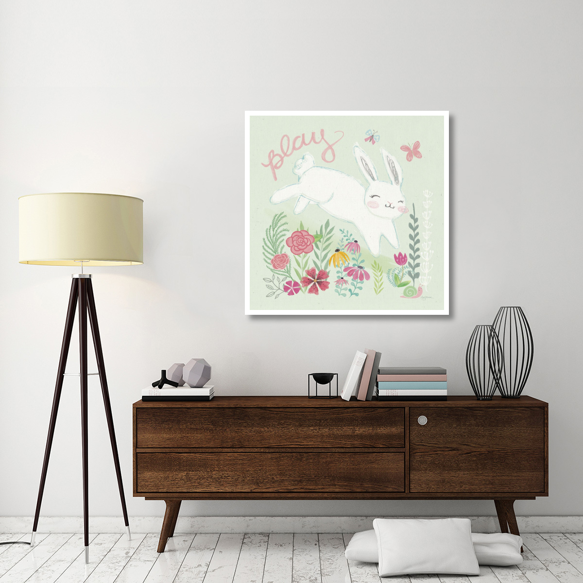 Garden Friends I -Paper Art-42&quotx42"