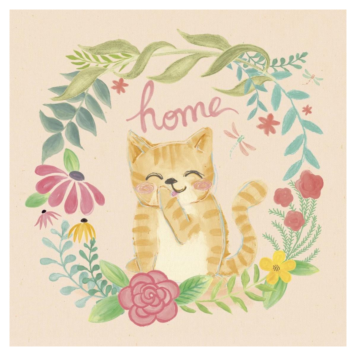 Garden Friends III -Paper Art-38"x38"