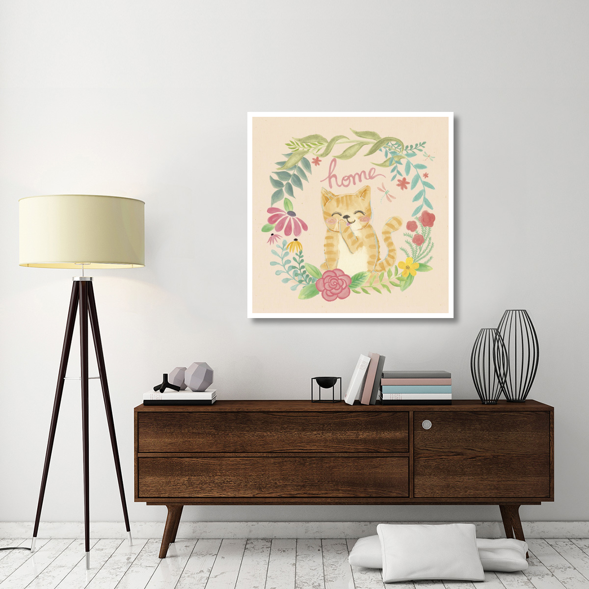 Garden Friends III -Paper Art-42&quotx42"