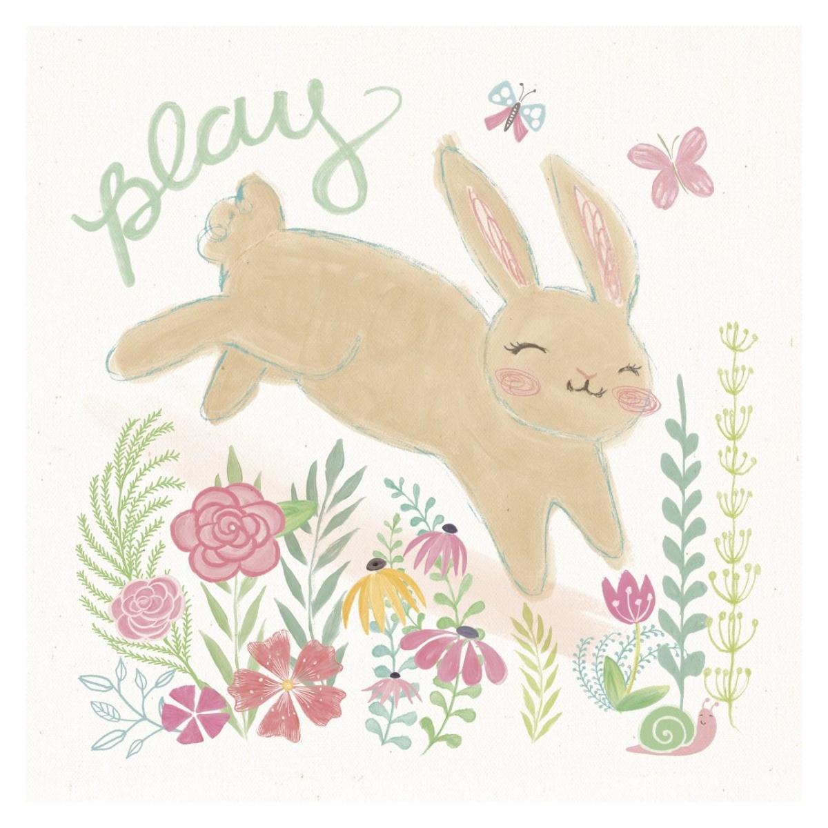 Garden Friends White I -Paper Art-32"x32"