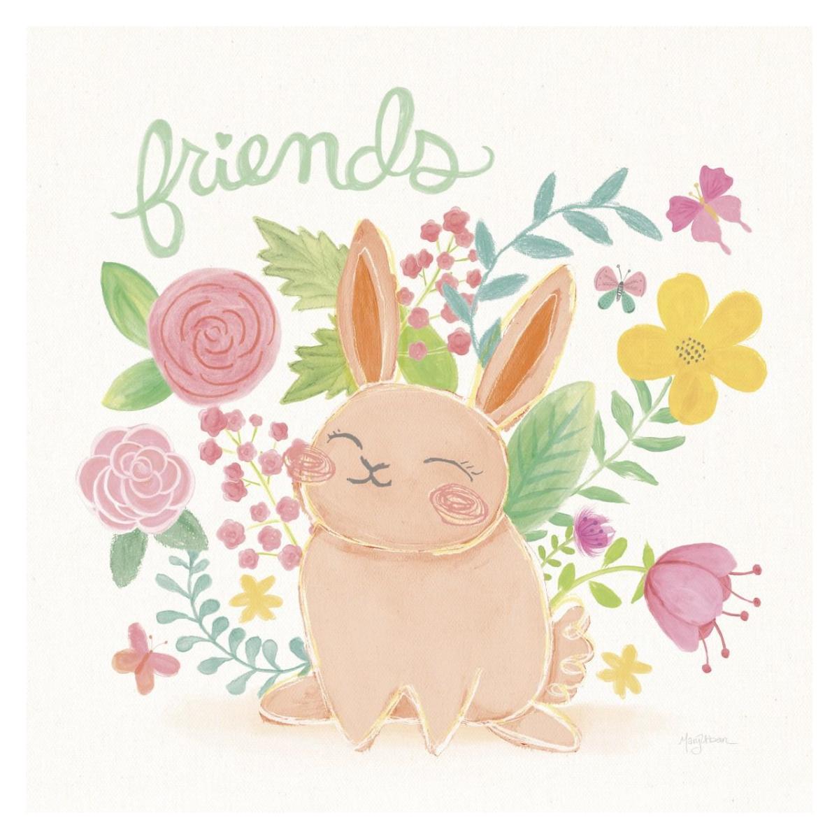 Garden Friends White II -Paper Art-32"x32"