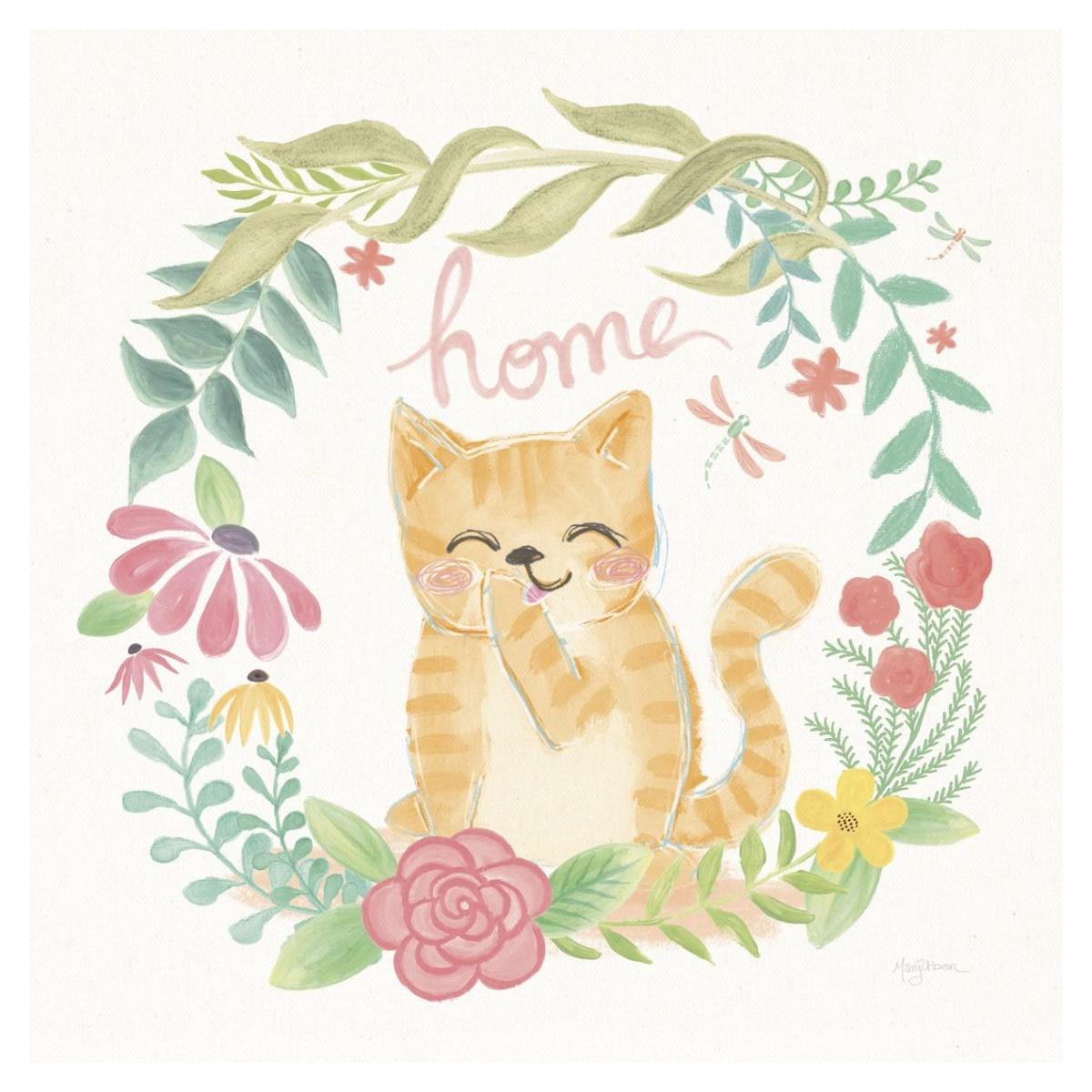 Garden Friends White III -Paper Art-38"x38"